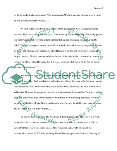 Essays on holocaust concentration camps