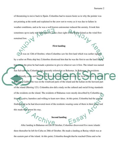 The First Voyage of Columbus