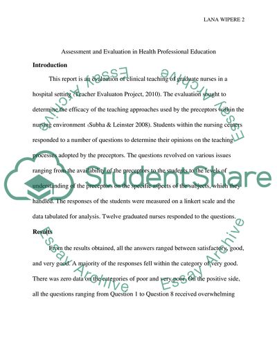 Designing and implementing an evaluation of the quality of your clinical teaching