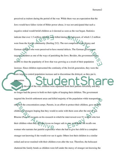 Children and the holocaust