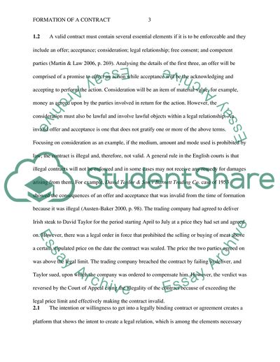 Formation of a Contract