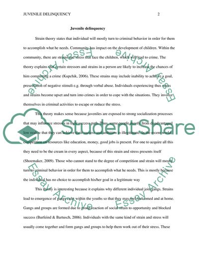 Juvenile Delinquency