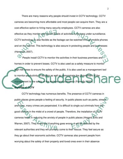 Arguments Regarding Closed Circuit Television (CCTV)