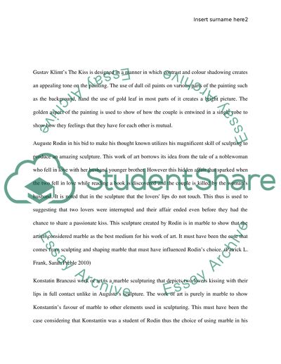 Analysis of The Kiss by Gustav, Konstatin and Auguste