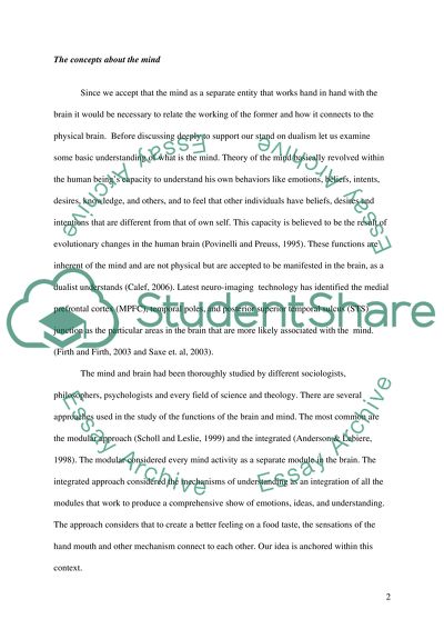 Should We Cosider Mind Equivalent To Brain