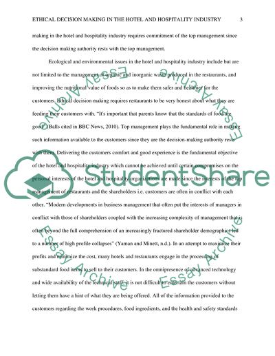 Ethical decision making in the workplace