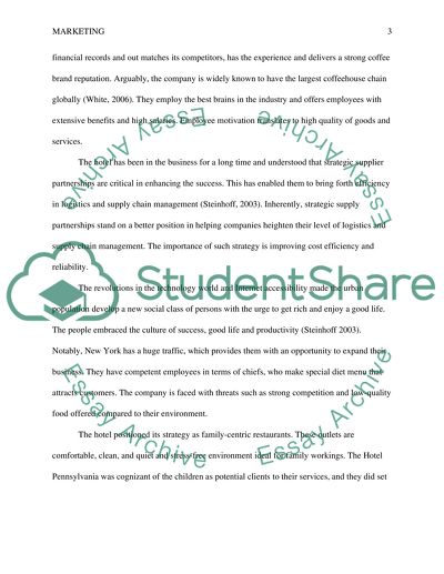 Hospitality Management Major Marketing Class - Interview Project Additional Info