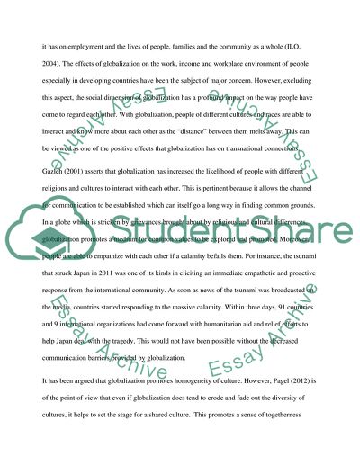 The Globalizing World: What Are the Social Impacts of Globalization