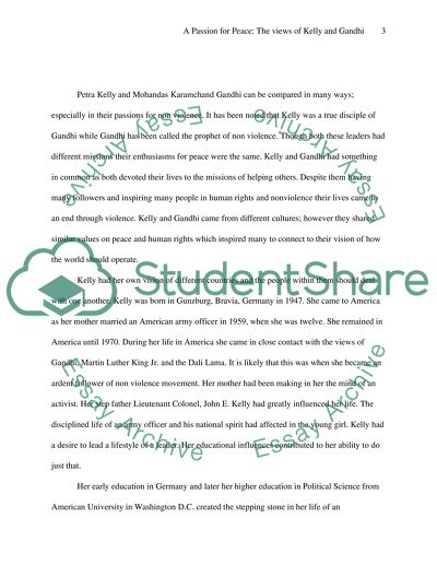 The Views of Kelly and Gandhi