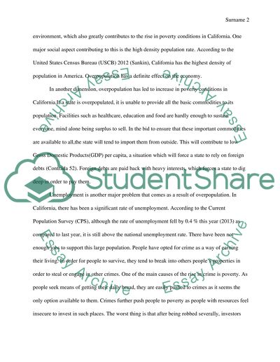 The Social causes of Poverty in California