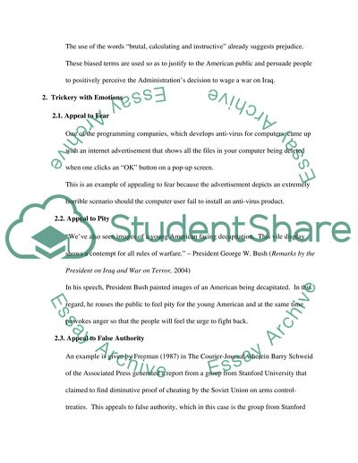 Identifying Fallacies