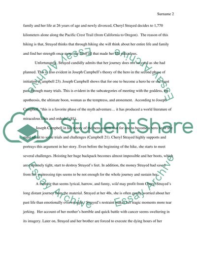 Wild moneyless hero Chery1 Strayed and Joseph Campbell