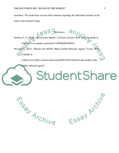 The documentary blood in the mobile