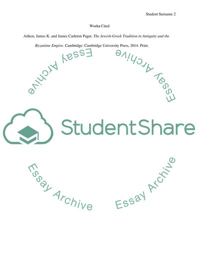 My reflection of analysis on Philosophies of Judaism, Christianity, and the Byzantine Civilization