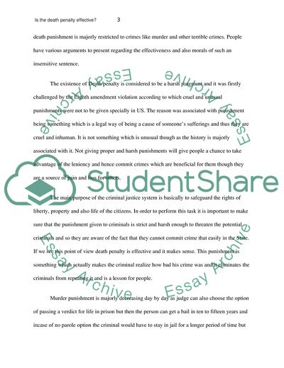 Is the Death Penalty Effective