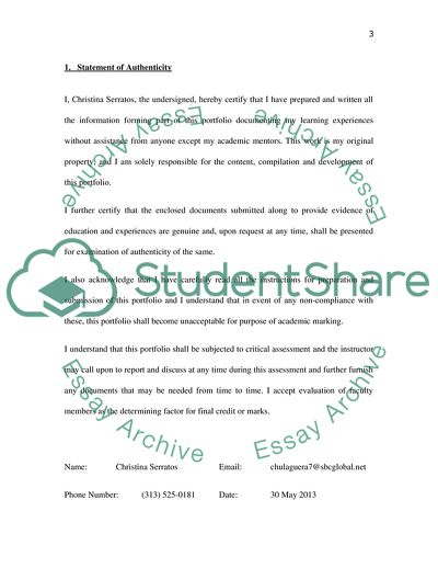 Career Electronic Portfolio