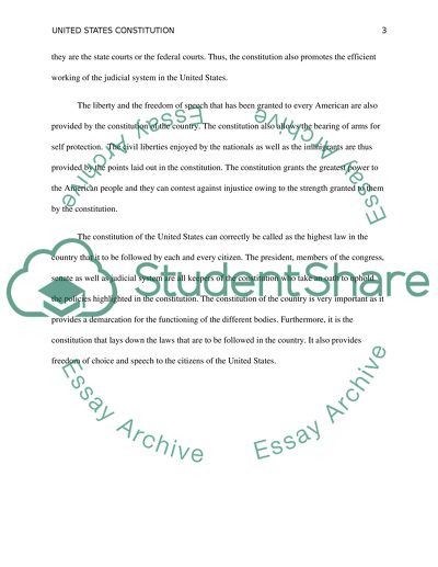 What is the importance of the United States Constitution