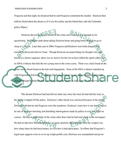 The Exoneration of Ryan Ferguson