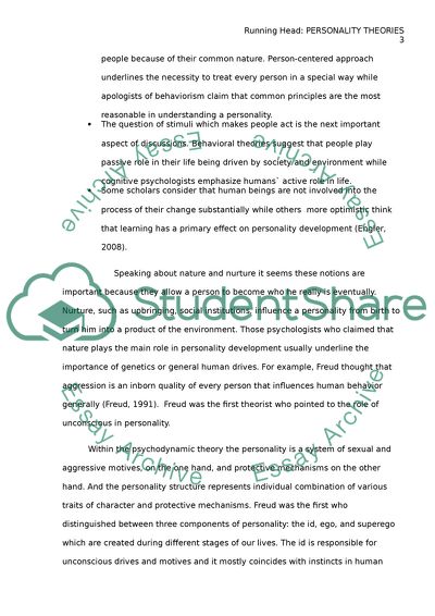 The Idea of Personality Development