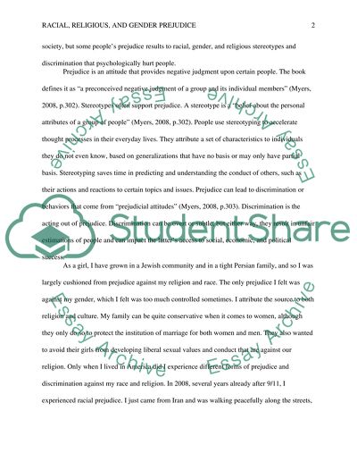 Racial, Religious, and Gender Prejudice