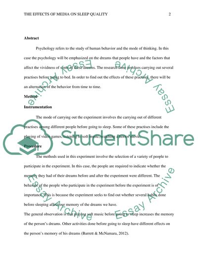 The Effects of Media on Sleep Quality