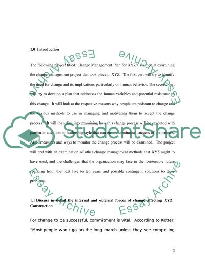 Managing Change Master Case Study