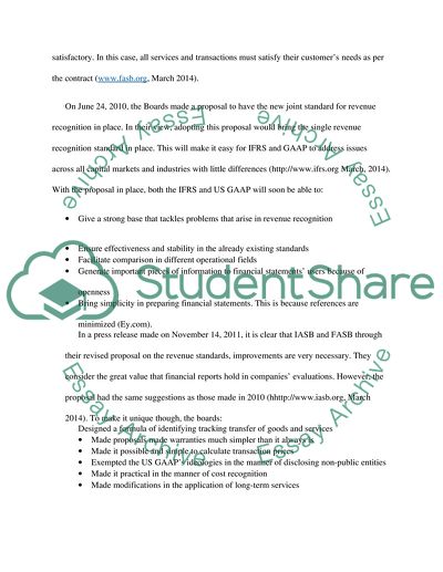 New Standards for Revenue Recognition
