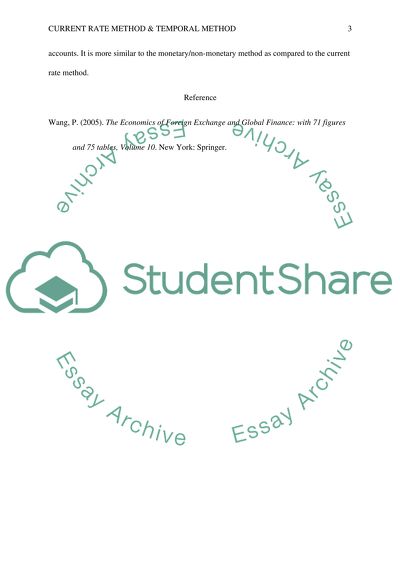 Differance between Current rate Method & temporal Method
