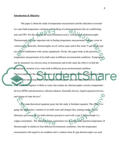Temperature Measurement of Ice Water and Boiling Water
