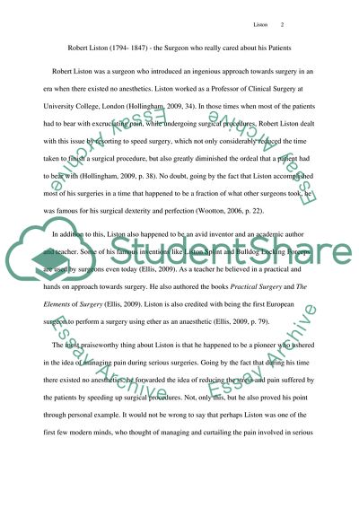 Robert Liston: the Surgeon Who Really Cared about his Patients