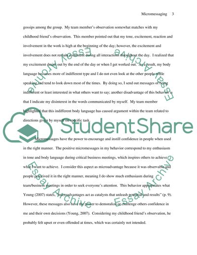 PERSONAL MICROMESSAGING ASSIGNMENT