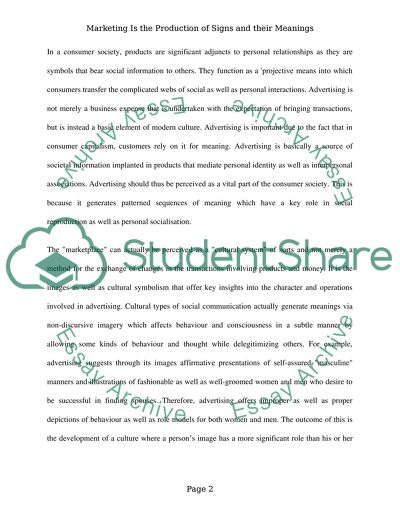 Marketing Is the Production of Signs and their Meanings