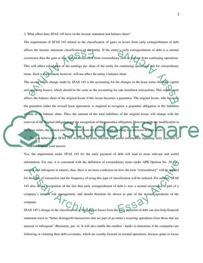 Changes in Accounting for Debt