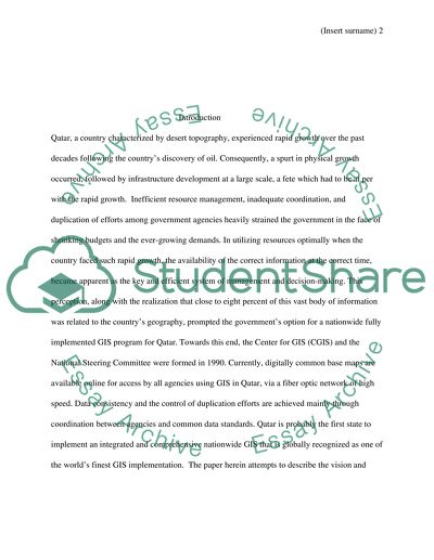 Development of GIS in Qatar