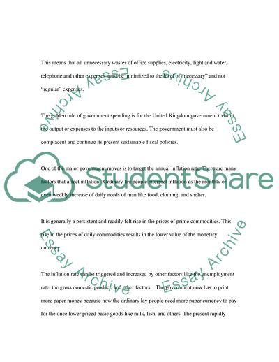 The Golden Rule of Government Spending