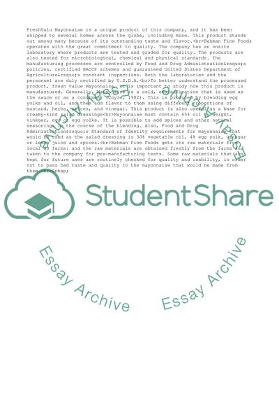 The Interesting Journey of FreshValu Mayonnaise from Washington