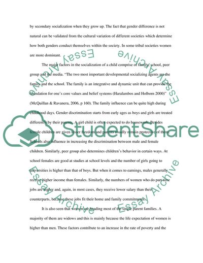 The Influence of Gender on Life Chances