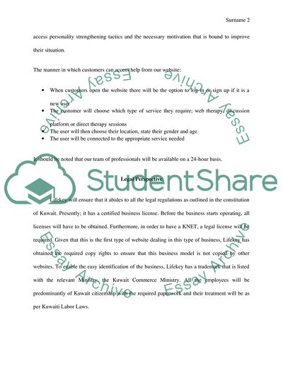 Market Entry of Lifekey Company