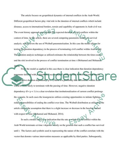 Civil War in the Arab World I