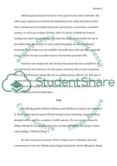Cyber Law: Silk Road Market Place
