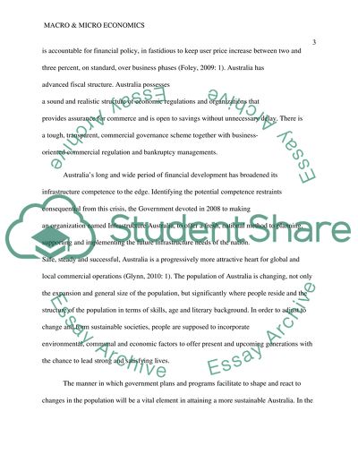 Australian Economy and Australian Government