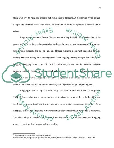 Blogging or Creating Personal Internet Journals