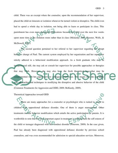 Oppositional Defiance Disorder