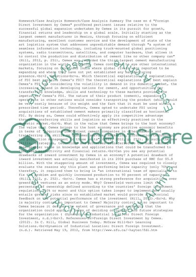 Homework/Case Analysis week 3