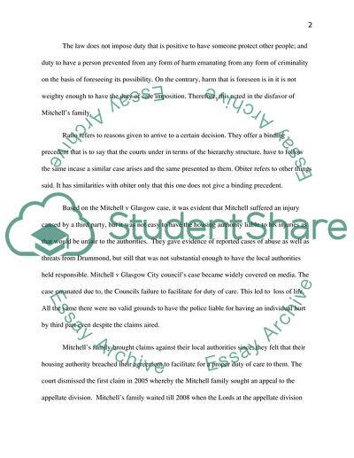 Mitchell v Glasgow City Council Case