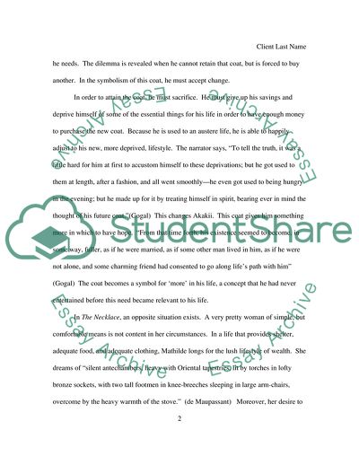 Contentment and Materialism in The Overcoat and The Necklace