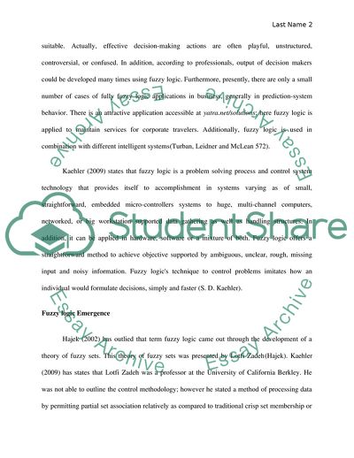 Fuzzy Logic-Based Machines