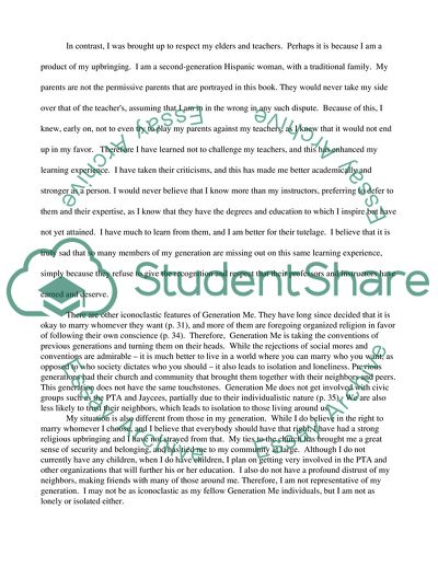 Contours of Individualism according to How Generation Me