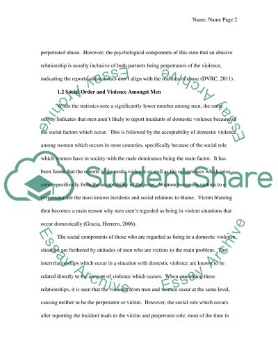 Problem of Domestic Violence Against Men