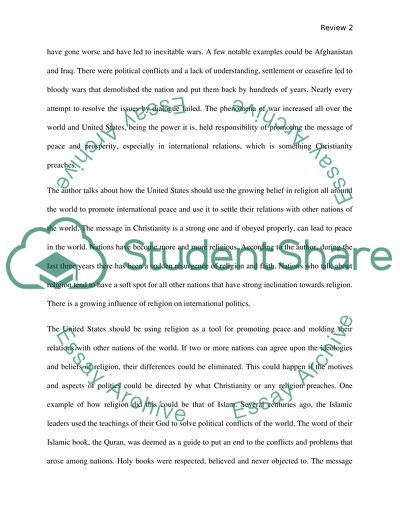 Reviewing Articles in Christianity